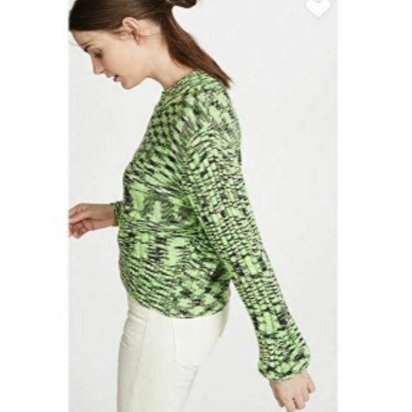 BlankNYC Women's Green The Clash Crew
Neck Balloon Sleeves Sweater - Picture 3 of 16